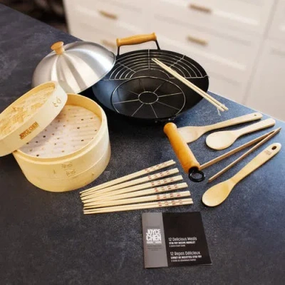 Joyce Chen Professional Series Nonstick 14" Wok Bundle, 13 Piece In Multi