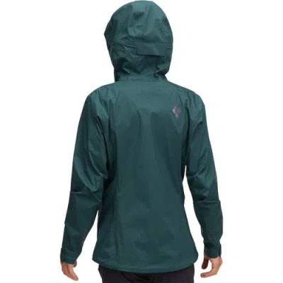 Black Diamond Fineline Stretch Rain Shell In Green