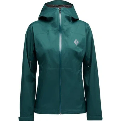 Black Diamond Fineline Stretch Rain Shell In Green
