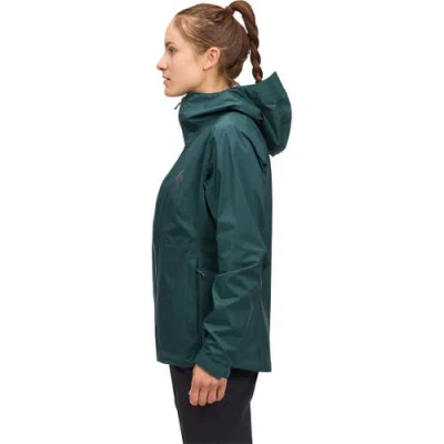 Black Diamond Fineline Stretch Rain Shell In Green