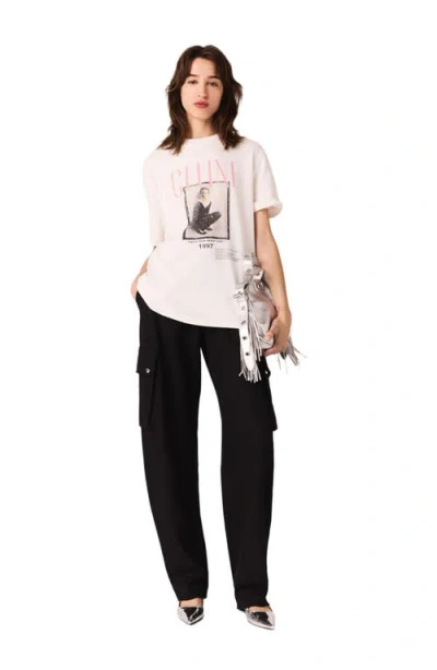 Maje Celine Dion Graphic Tee In White