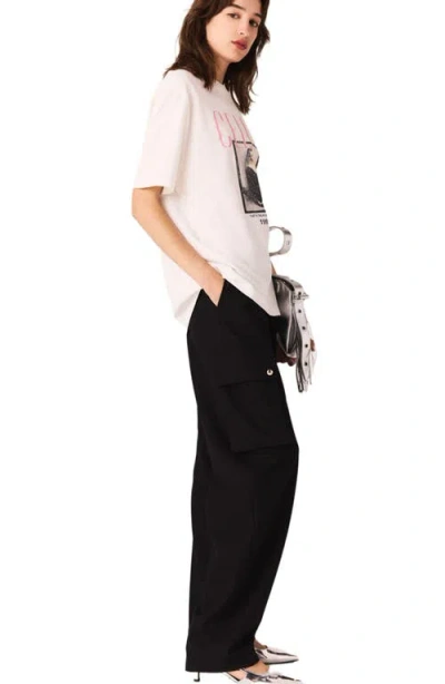 Maje Celine Dion Graphic Tee In White