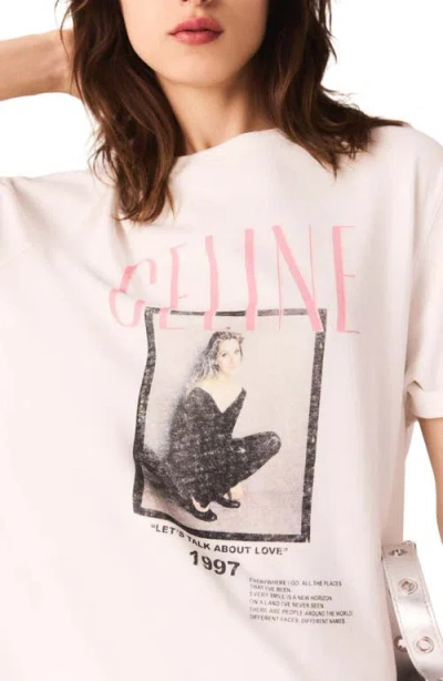 Maje Celine Dion Graphic Tee In White