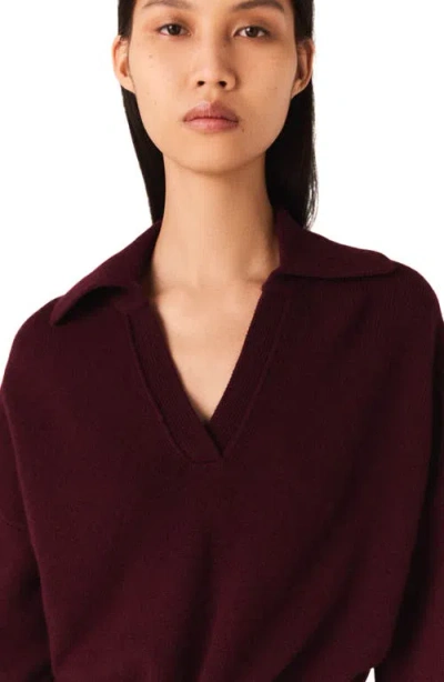 Maje Short Wool Blend Skirt In Brown