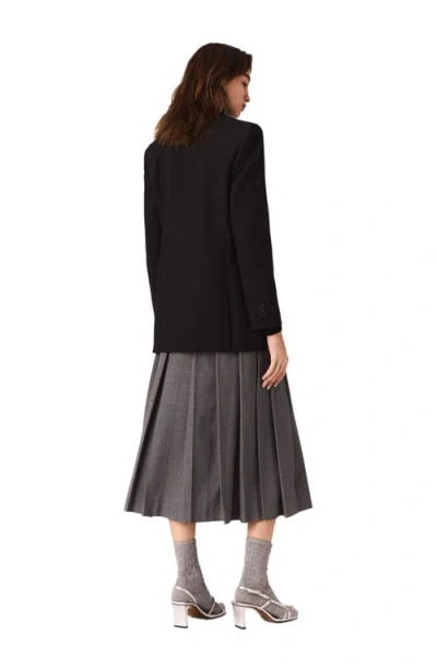 Maje Double-breasted Jacket In Black