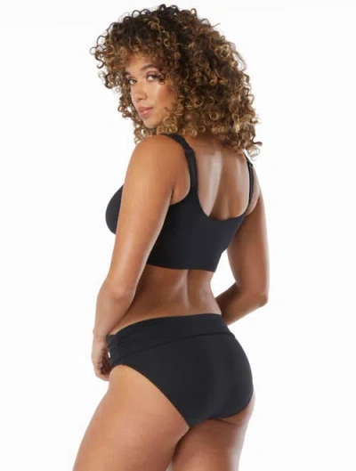 Coco Reef Elevate Bra Sized Shirred Underwire Bikini Top In Black