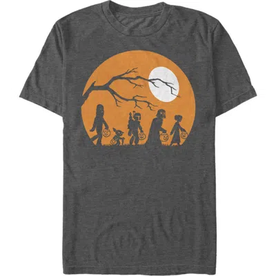 Star Wars Halloween Characters Trick Or Treat  Graphic T-shirt In Gray