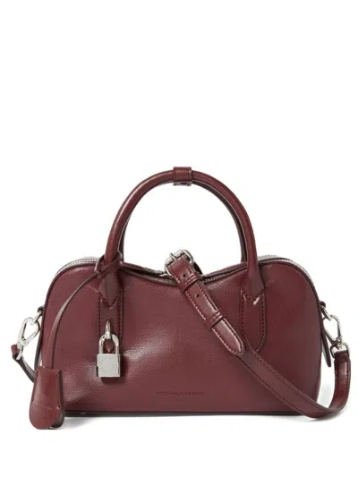 Stella Mccartney Ryder Bordeaux Handbag With Two Top Handles And Front Padlock Detail With Logo In Ecoleather Woman In Burgundy