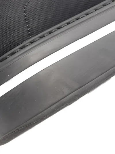 Pre-owned Prada Re-nylon Quilted High-top Leather Sneakers In Black