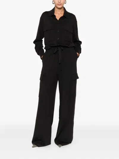 P.a.r.o.s.h Wool-cashmere Blend Jumpsuit In Black