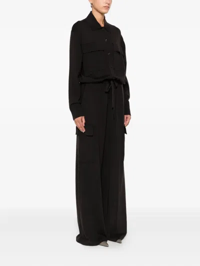 P.a.r.o.s.h Wool-cashmere Blend Jumpsuit In Black