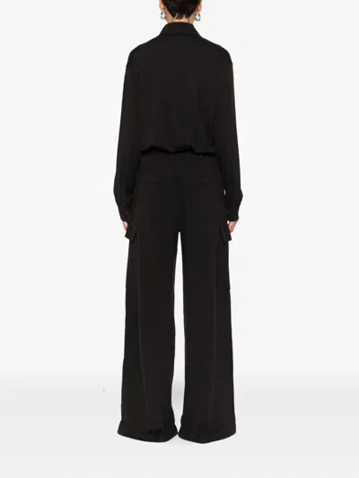P.a.r.o.s.h Wool-cashmere Blend Jumpsuit In Black