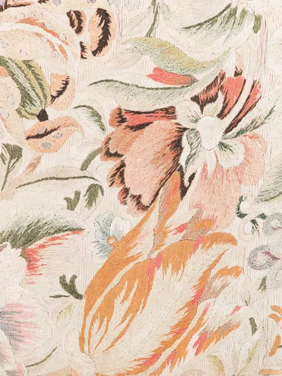 Pierre-louis Mascia Fancy Multi-patterned Silk Twill Scarf In Brown