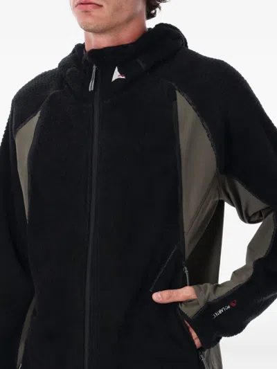 Roa Textured And Smooth Fabric Combination Jacket In Black