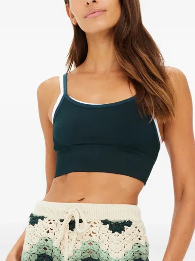 The Upside Maddie Seamless Double-strap Bra In Green