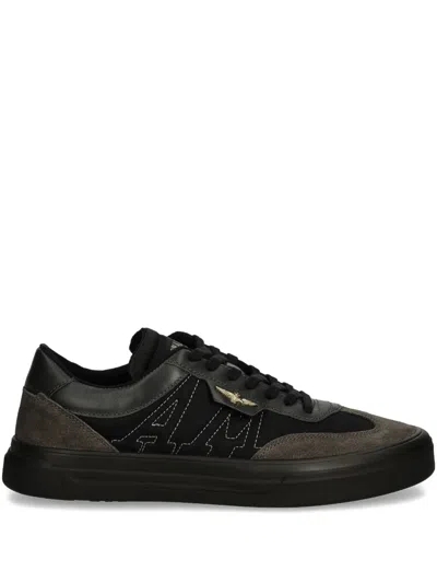 Aeronautica Militare Panelled Sneakers In Black