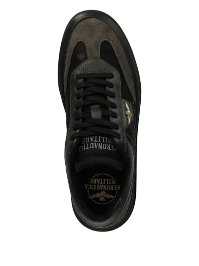 Aeronautica Militare Panelled Sneakers In Black