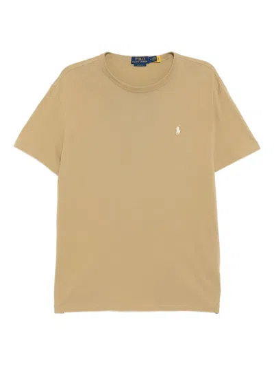 Polo Ralph Lauren Classic Fit Jersey V-neck T-shirt In Neutral