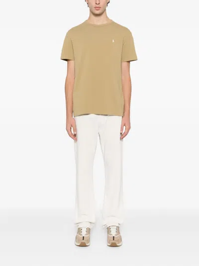Polo Ralph Lauren Classic Fit Jersey V-neck T-shirt In Neutral