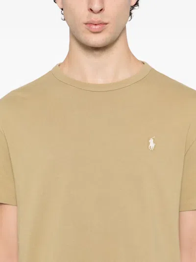 Polo Ralph Lauren Classic Fit Jersey V-neck T-shirt In Neutral