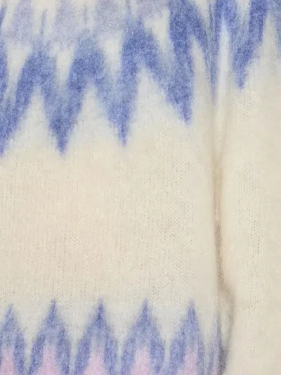 Isabel Marant Marant Nicolas Mohair Blend Sweater With Fair Isle Pattern In Neutral