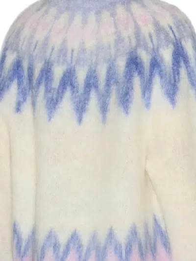 Isabel Marant Marant Nicolas Mohair Blend Sweater With Fair Isle Pattern In Neutral