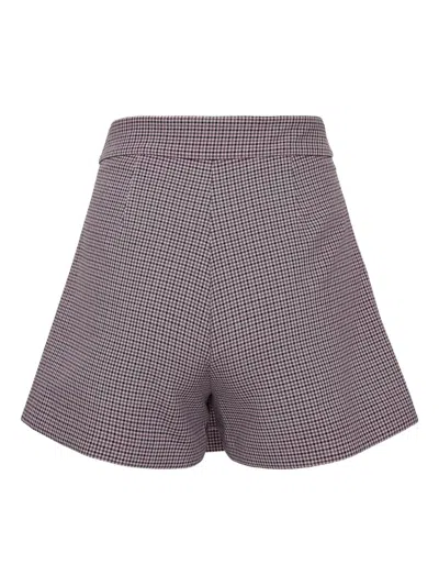 Msgm Shorts With Side Fold Detail In Brown