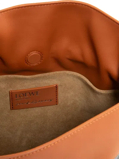 Loewe X Albers Flamenco Medium Clutch Bag In Nappa Leather In Orange