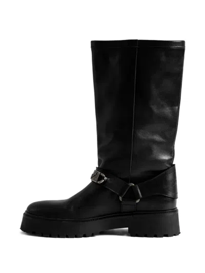 Zadig & Voltaire Angie Buckle-strap Boots In Black