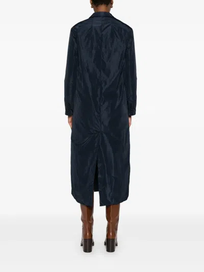 Aspesi Single-breasted Buttoned Coat In Blue