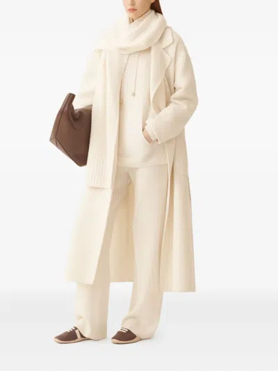 Fabiana Filippi Wool And Silk Scarf With Sequins In Neutral