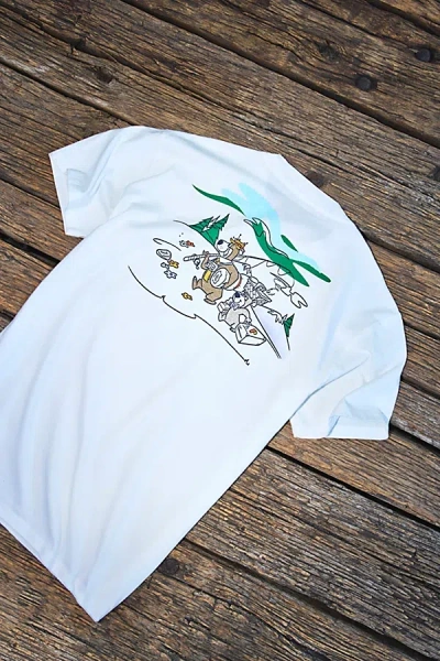 Parks Project X Yogi Bear Graphic Tee In Ivory, Men's At Urban Outfitters In White