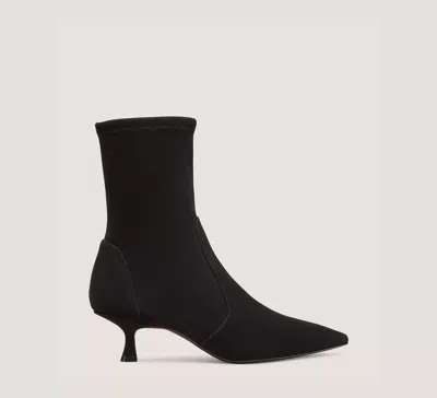 Stuart Weitzman Stuart Sculpt Pointy Toe Bootie 50 In Black