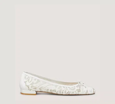 Stuart Weitzman Arabella Ballet Flat In White