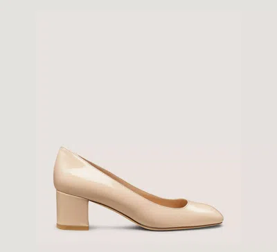 Stuart Weitzman Maeve Block Heel Pump In Neutral