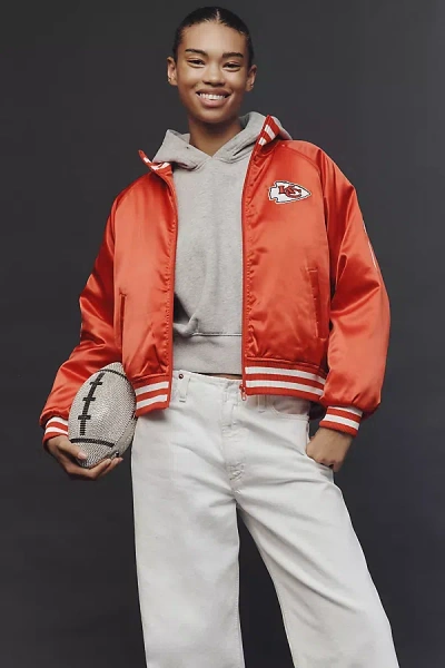 The Wild Collective X Anthropologie Nfl Bomber Jacket In Red