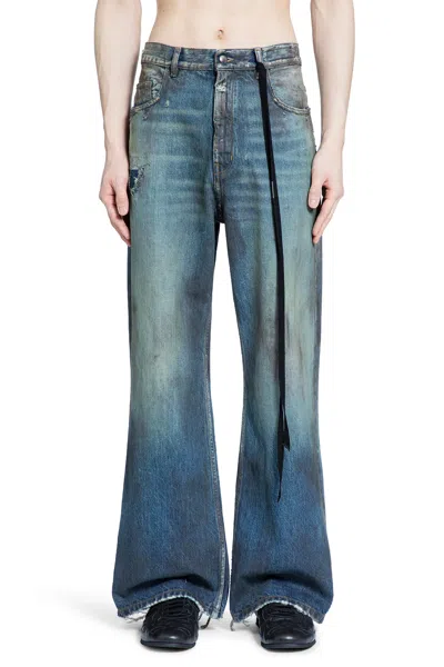 Ann Demeulemeester Modest 5-pockets Relaxed Bootcut Trouser In Blue