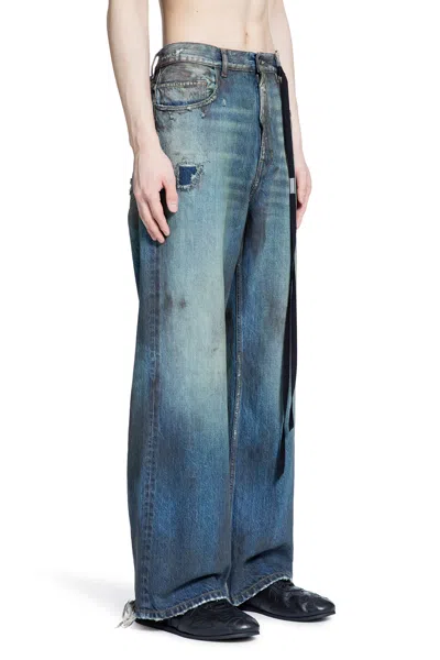 Ann Demeulemeester Modest 5-pockets Relaxed Bootcut Trouser In Blue