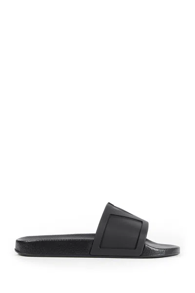 Valentino Coolside Rubber Slides In Black