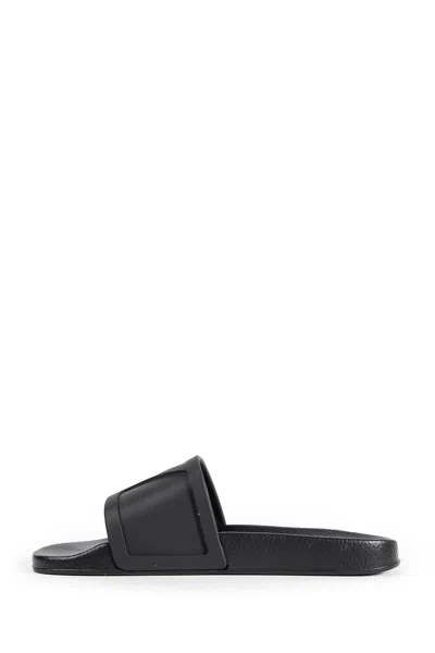 Valentino Coolside Rubber Slides In Black