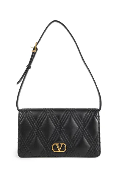 Valentino Quiltie 67 Mini Shoulder Bag In Quilted Nappa In Black