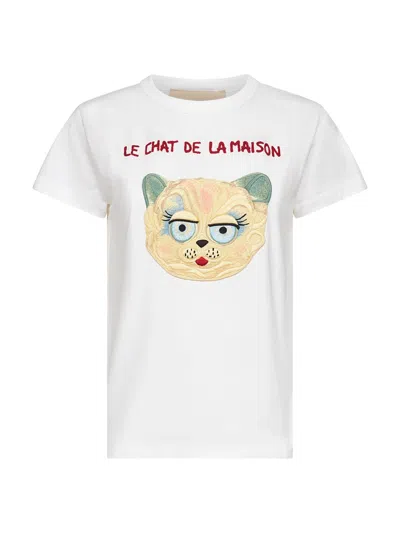 Valentino Le Chat De La Maison Jersey T-shirt In Multi