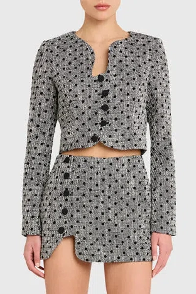 Amanda Uprichard Puzzle Jacket Black White In Gray