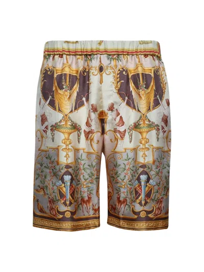 J. Logan Home The Boxer Baroque-print Shorts In Brown