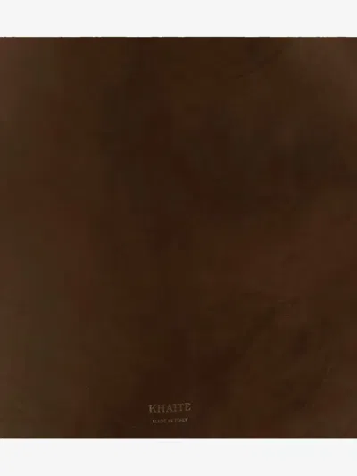 Khaite Brown Calf Leather Bos Taurus Shoulder Bag In Brown