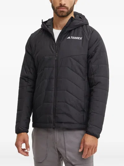 Adidas Originals Hooded-neck Insulated Jacket In Black