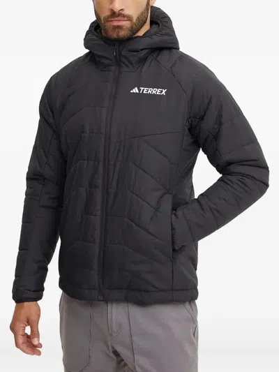 Adidas Originals Hooded-neck Insulated Jacket In Black