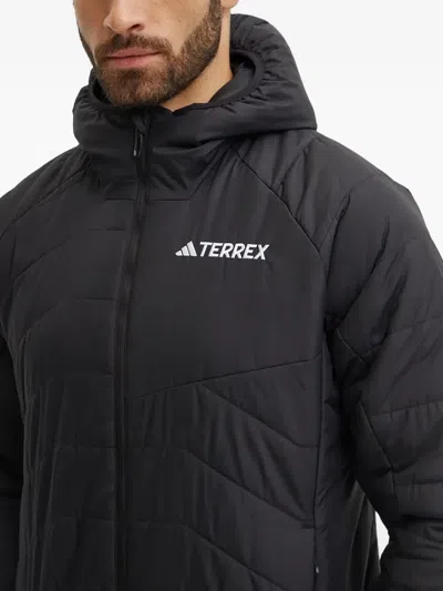 Adidas Originals Hooded-neck Insulated Jacket In Black