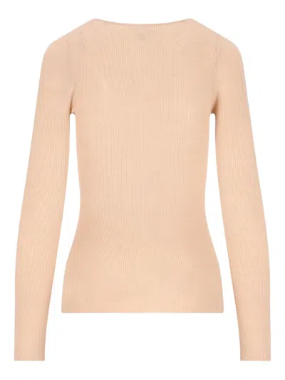 Chloé Chloè Wool Henley Shirt In Brown