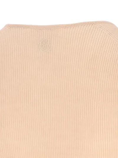 Chloé Chloè Wool Henley Shirt In Brown